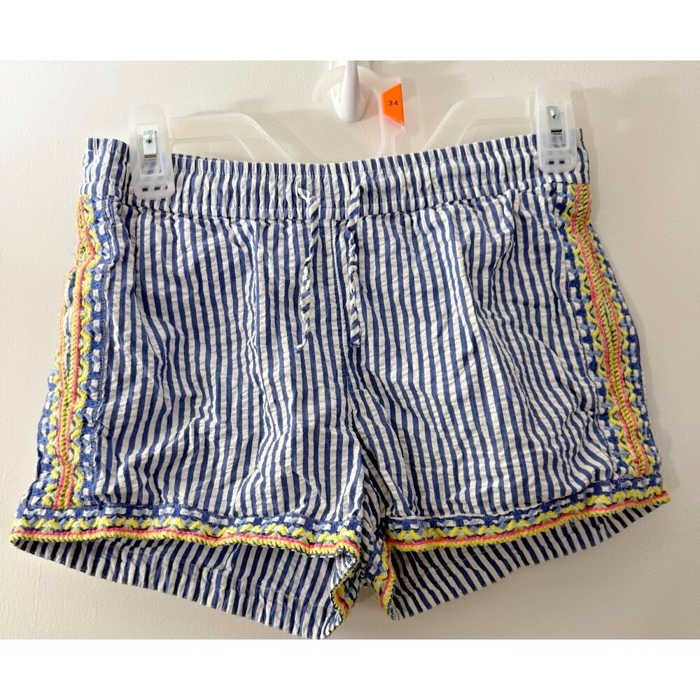 Vineyard Vine Girls XL 14 Boho Shorts Blue Stripes Shabby Chic Sweet Chic